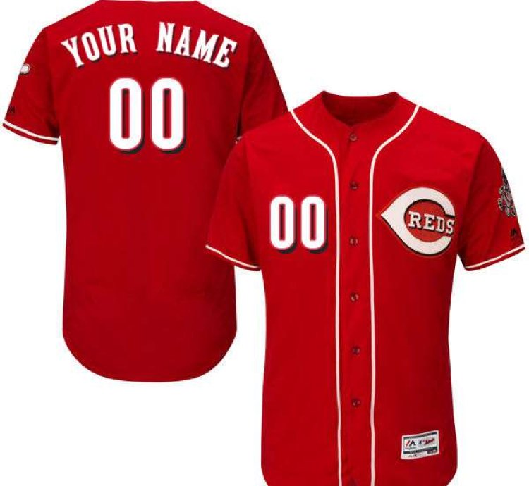 Cincinnati Reds Red Customized Flexbase Majestic Mlb Collection Jersey
