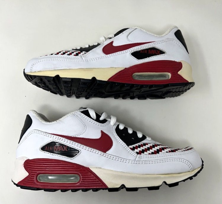 Vintage Nike Air Max 90 Leather Sneakers Size 10 Chi-town Og Infrared Mens