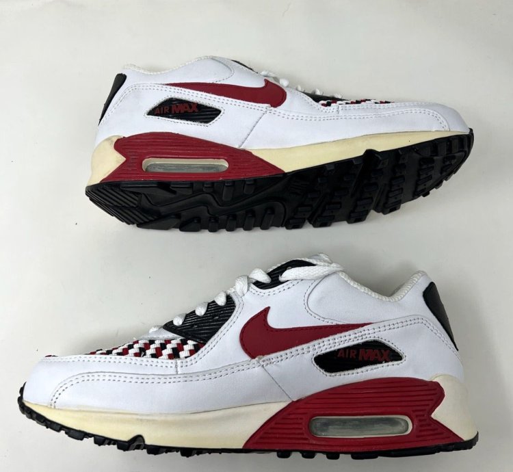 Vintage Nike Air Max 90 Leather Sneakers Size 10 Chi-town Og Infrared Mens