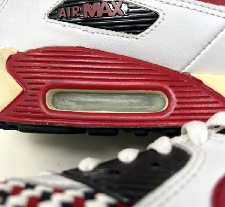 Vintage Nike Air Max 90 Leather Sneakers Size 10 Chi-town Og Infrared Mens