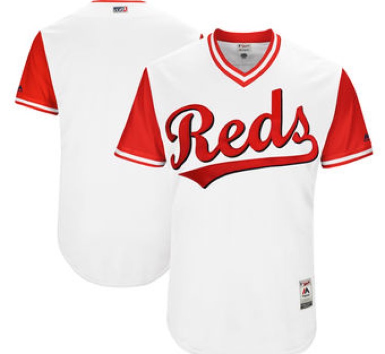 Custom Cincinnati Reds Majestic White 2017 Players Weekend Team Jersey