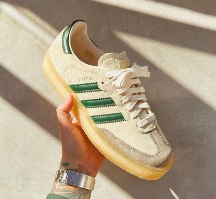 Ronnie Fieg X Clarks X Adidas Samba Chalk White Green Sneakers