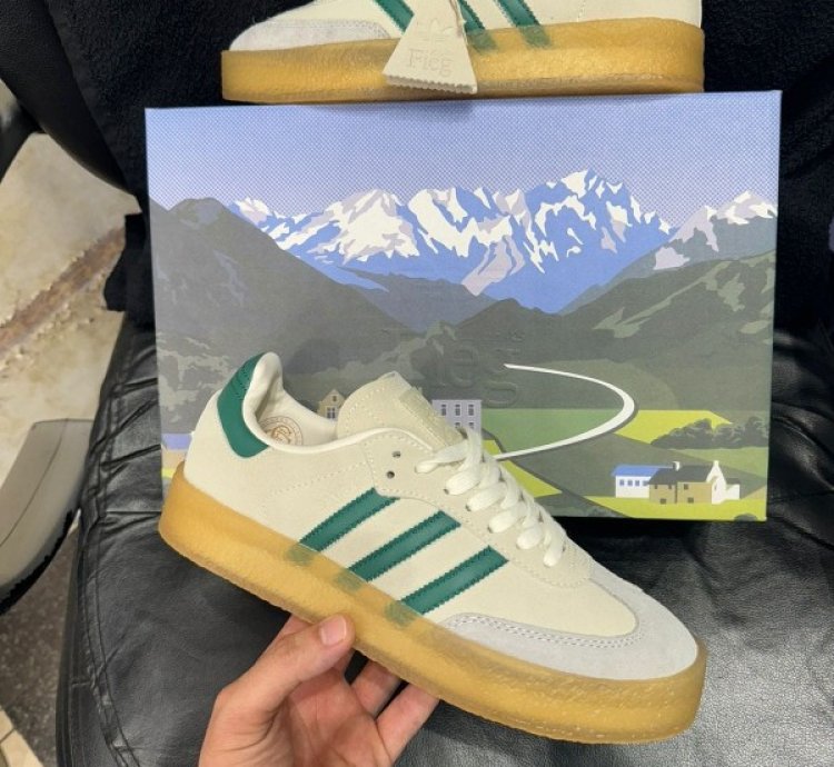 Ronnie Fieg X Clarks X Adidas Samba Chalk White Green Sneakers