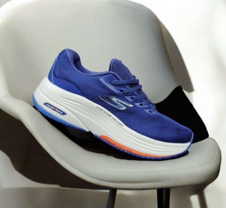 Skecher S Go Walk Distance Walker Blue Sneakers
