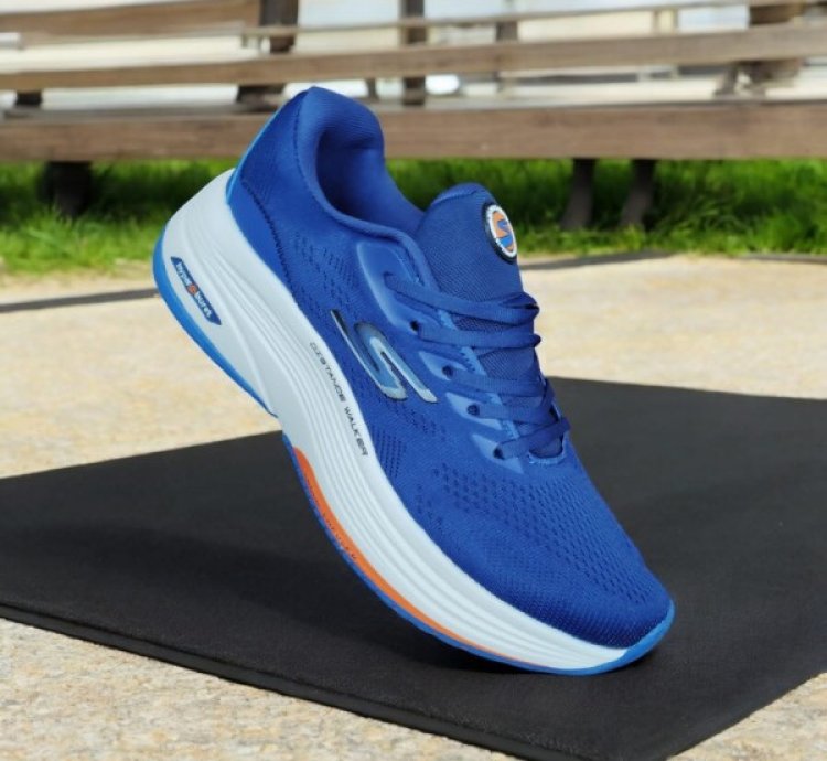 Skecher S Go Walk Distance Walker Blue Sneakers