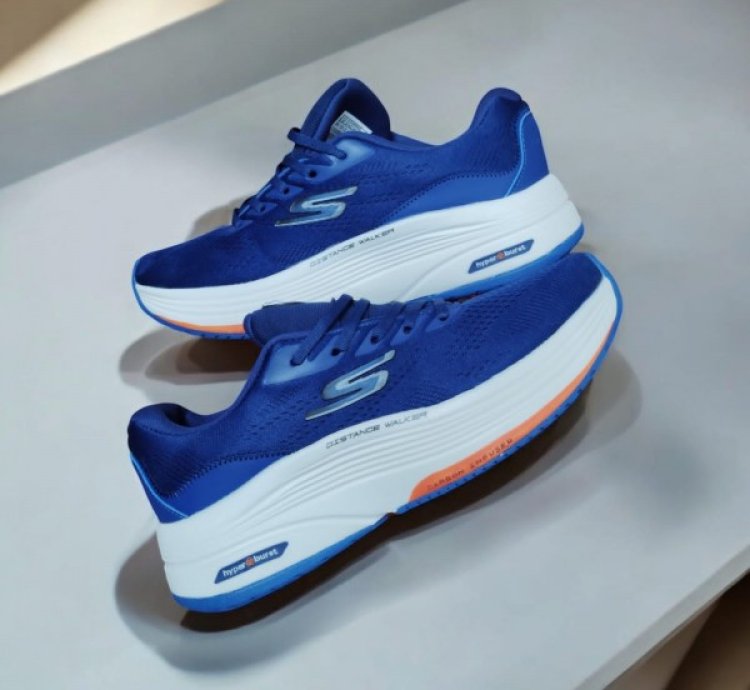 Skecher S Go Walk Distance Walker Blue Sneakers