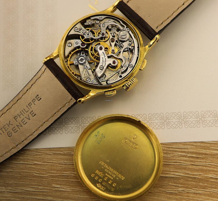 Patek Philippe Chronograph Rare Vintage Chronograph Ref 130 18kt Yellow Gold From 1947