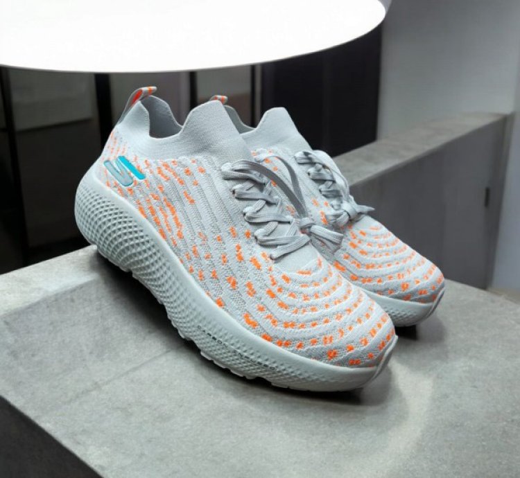 Skechers Max Road Hyper Burst Grey Orange Sneakers