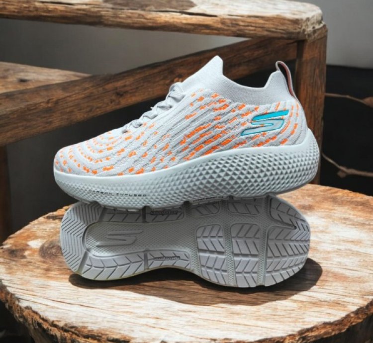 Skechers Max Road Hyper Burst Grey Orange Sneakers