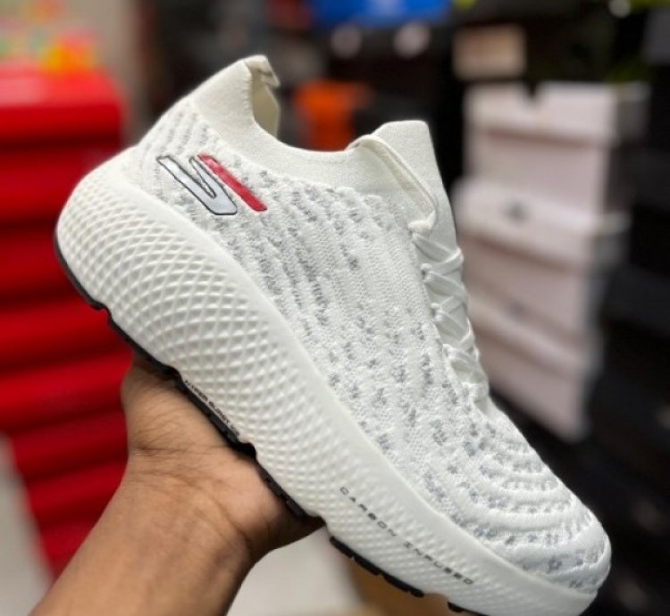 Skechers Max Road Hyper Burst Triple White Sneakers