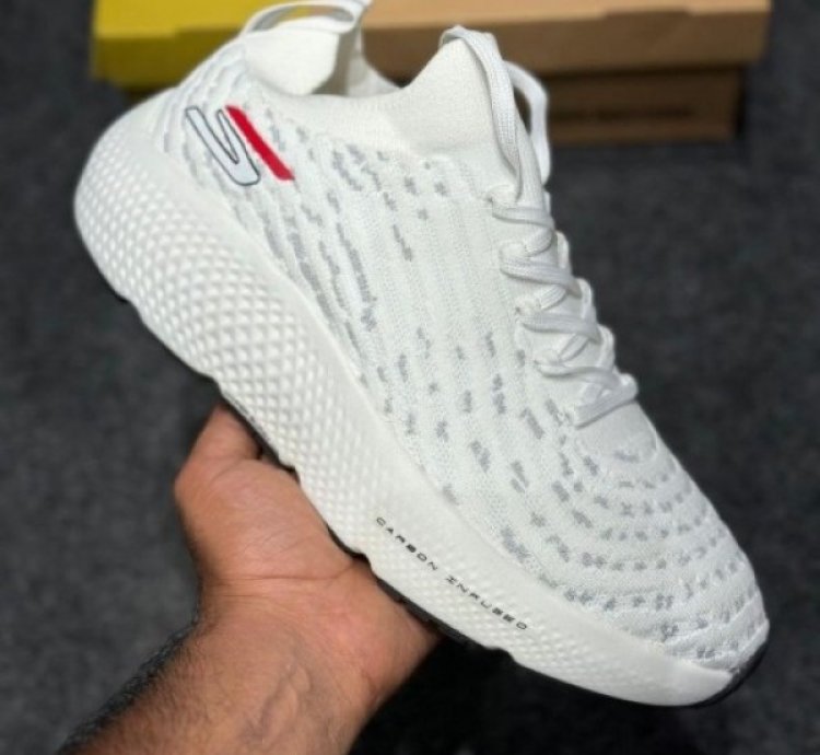 Skechers Max Road Hyper Burst Triple White Sneakers