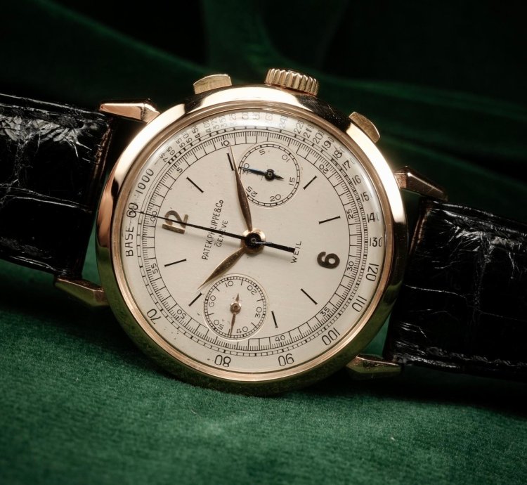 Patek Philippe Chronograph Ref 1579 Pink Gold Casa Weil Original 1945 Chronograph - Cal 13 Ch