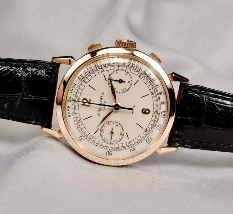 Patek Philippe Chronograph Ref 1579 Pink Gold Casa Weil Original 1945 Chronograph - Cal 13 Ch