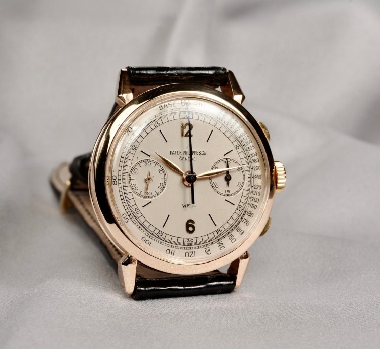 Patek Philippe Chronograph Ref 1579 Pink Gold Casa Weil Original 1945 Chronograph - Cal 13 Ch