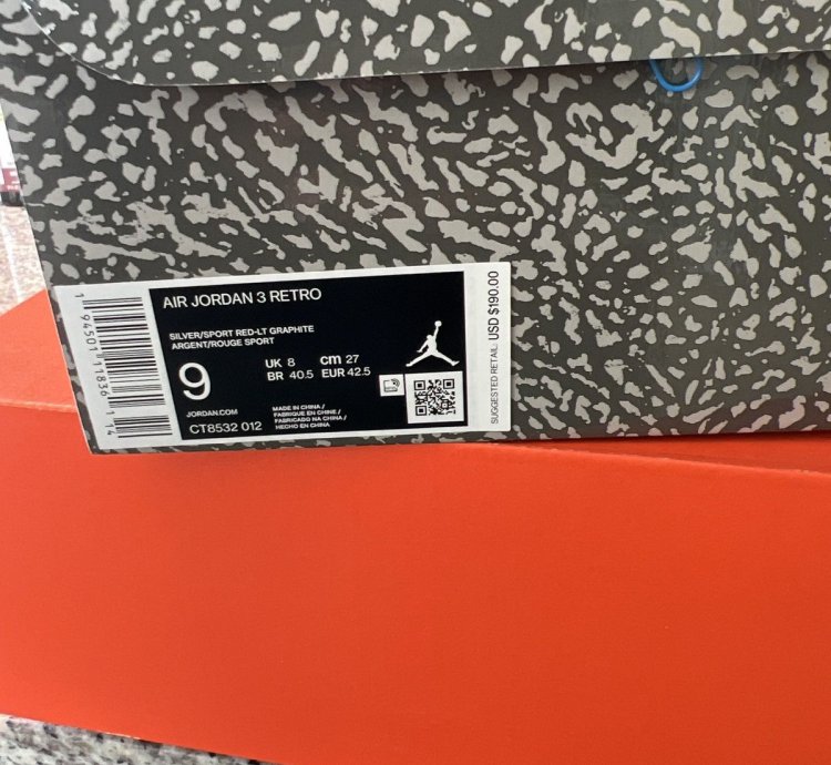Jordan 3 Retro 2021 Ct8532-012 New