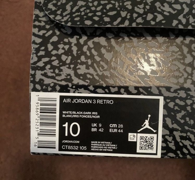 Jordan 3 Retro Dark Iris