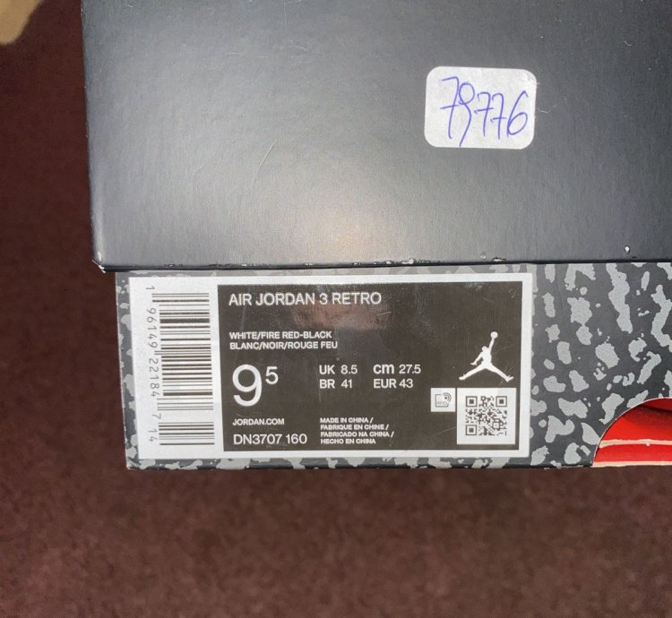 Jordan 3 Retro Fire Red