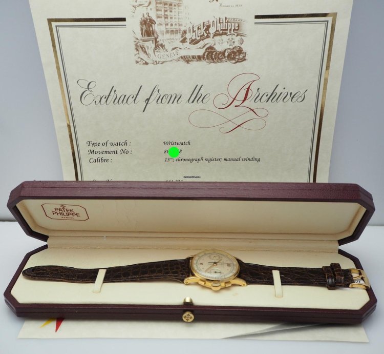 Patek Philippe Chronograph Ref Cal 130 Gold 18k 750 From 1950