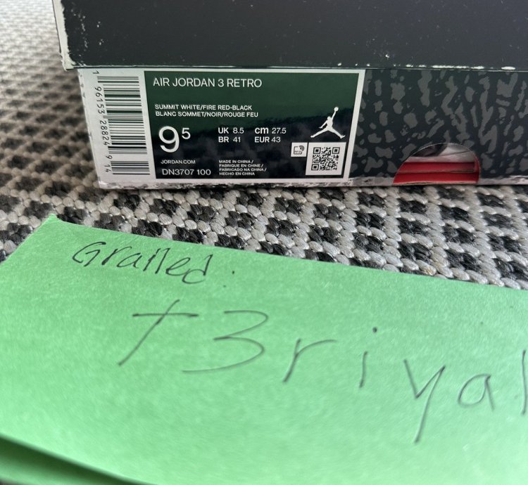 Jordan 3 Retro Reimagined White Cement Us9 5