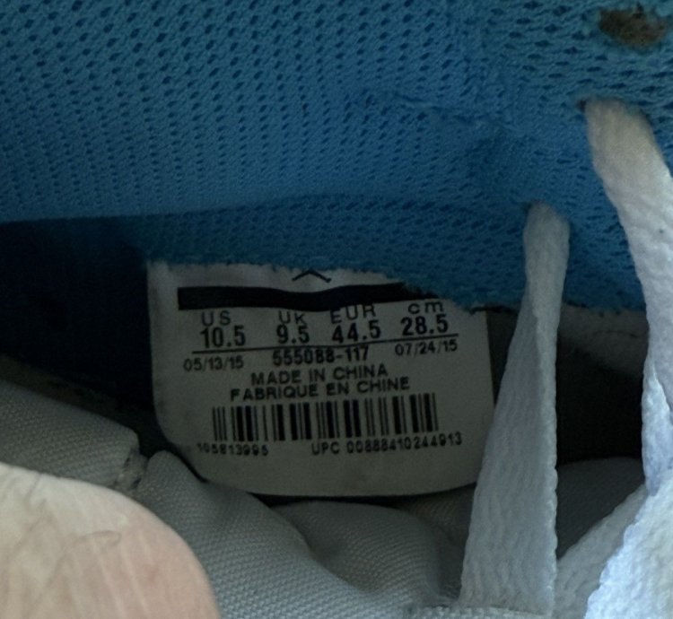 Air Jordan 1 Unc Powder Blue 2015 Size 10 5