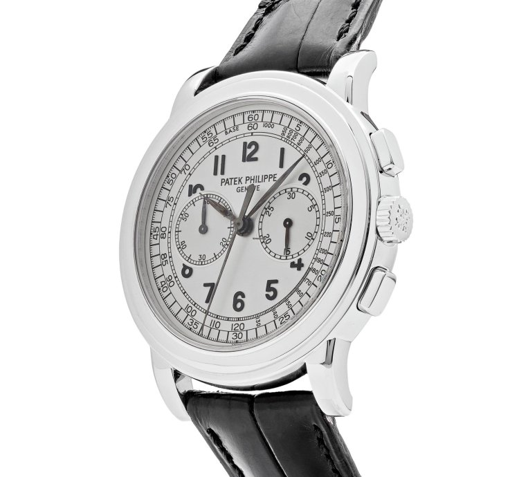 Patek Philippe Complications 5070g-001 Annual Calendar Chronograph White Gold Silver Dial 2005