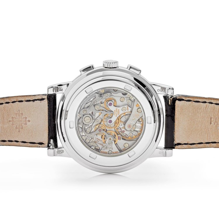 Patek Philippe Complications 5070g-001 Annual Calendar Chronograph White Gold Silver Dial 2005