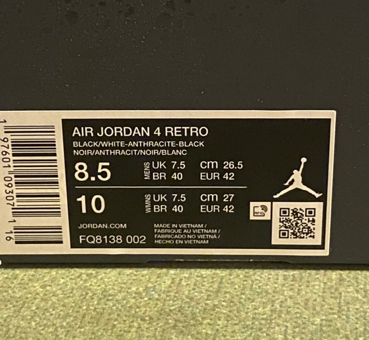 Jordan 4 Fear 2024