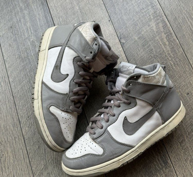 Vintage Nike Dunk High 2003 Medium Grey 30471700200 Size 9