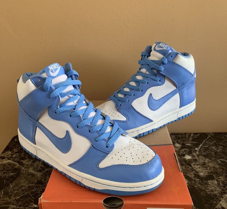 Vintage Nike Dunk High 2004 Unc Blue