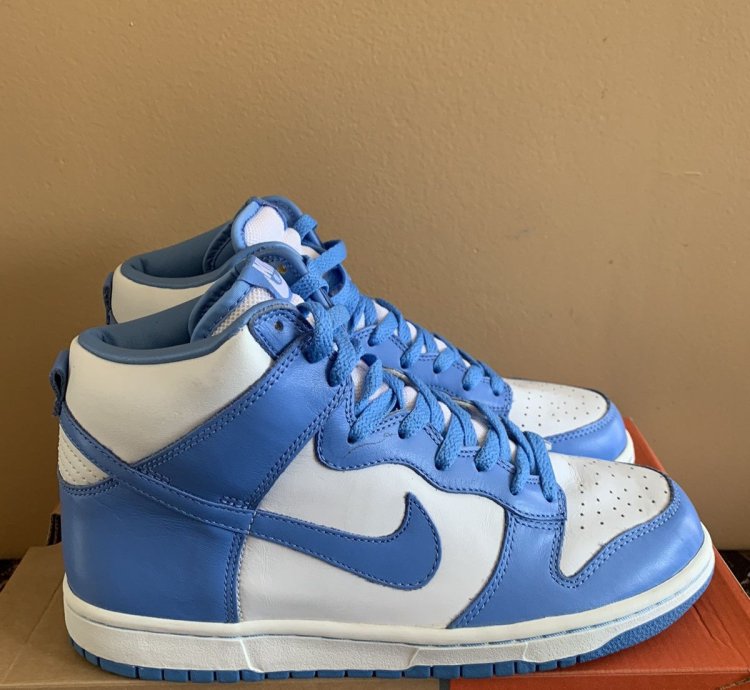 Vintage Nike Dunk High 2004 Unc Blue