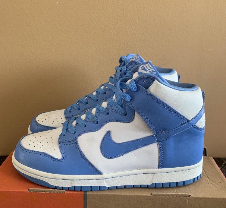 Vintage Nike Dunk High 2004 Unc Blue