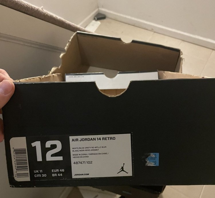 Air Jordan 14 Black Toe 2014 Size 12