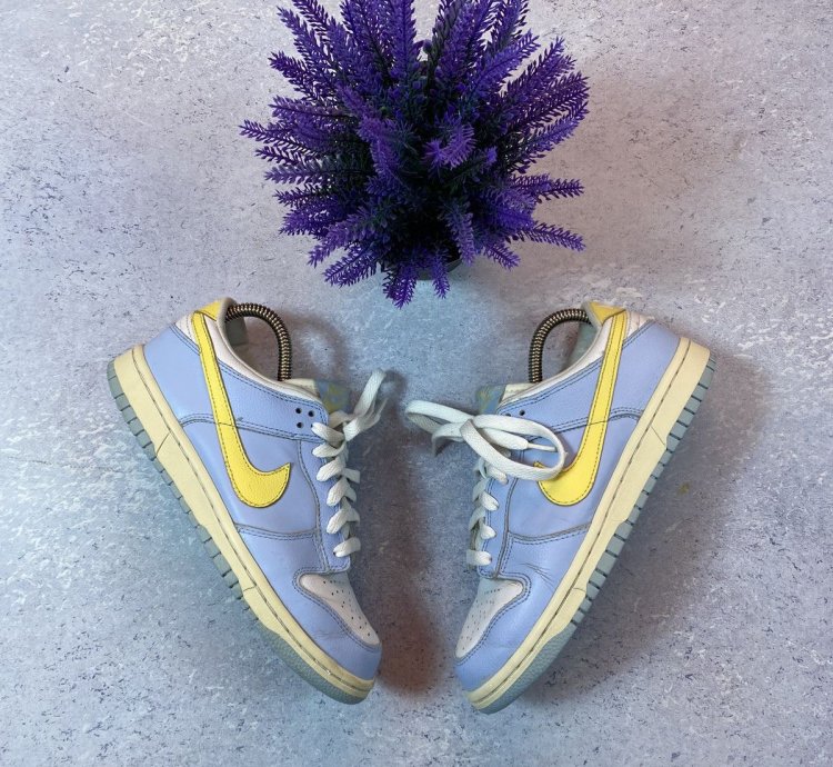 Vintage Nike Dunk Low Ice Blue Maize White 2000