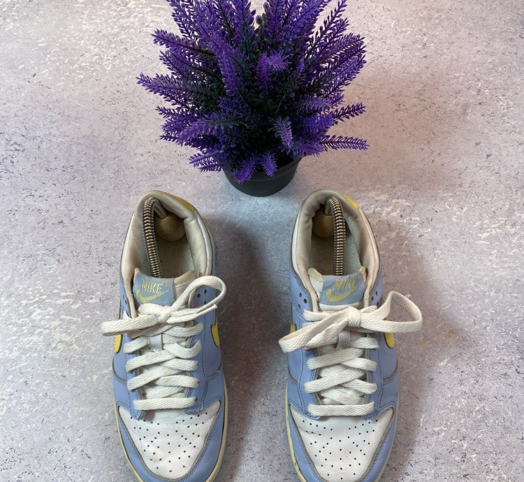 Vintage Nike Dunk Low Ice Blue Maize White 2000