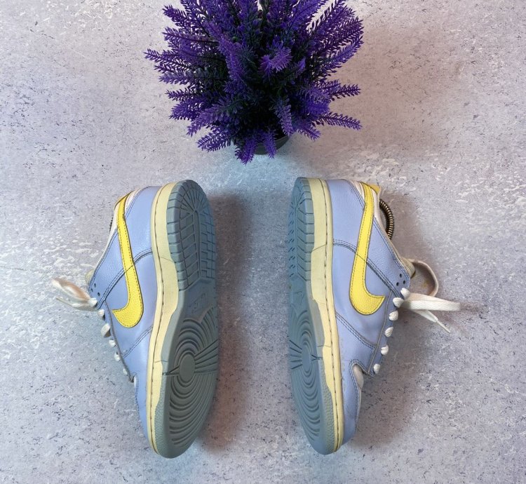 Vintage Nike Dunk Low Ice Blue Maize White 2000