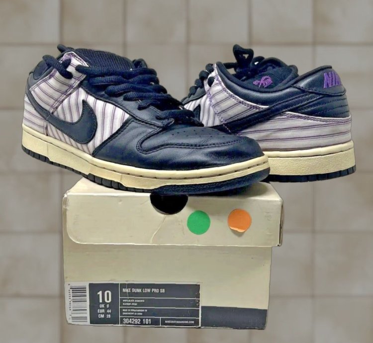 Vintage Nike Dunk Low Pro Sb 2005 Purple Avenger Size Us 10 Low Top Athletic Sneaker Mens