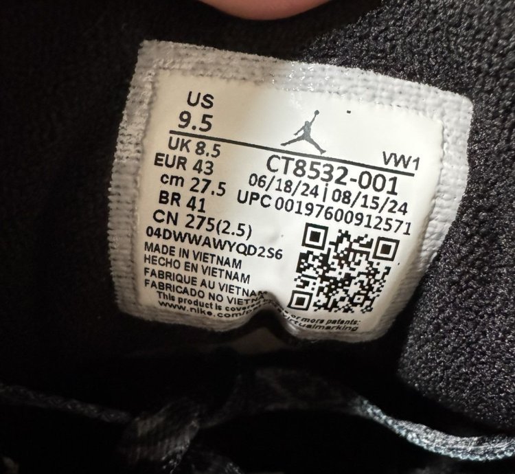 Air Jordan 3 Black Cat Size 9 5
