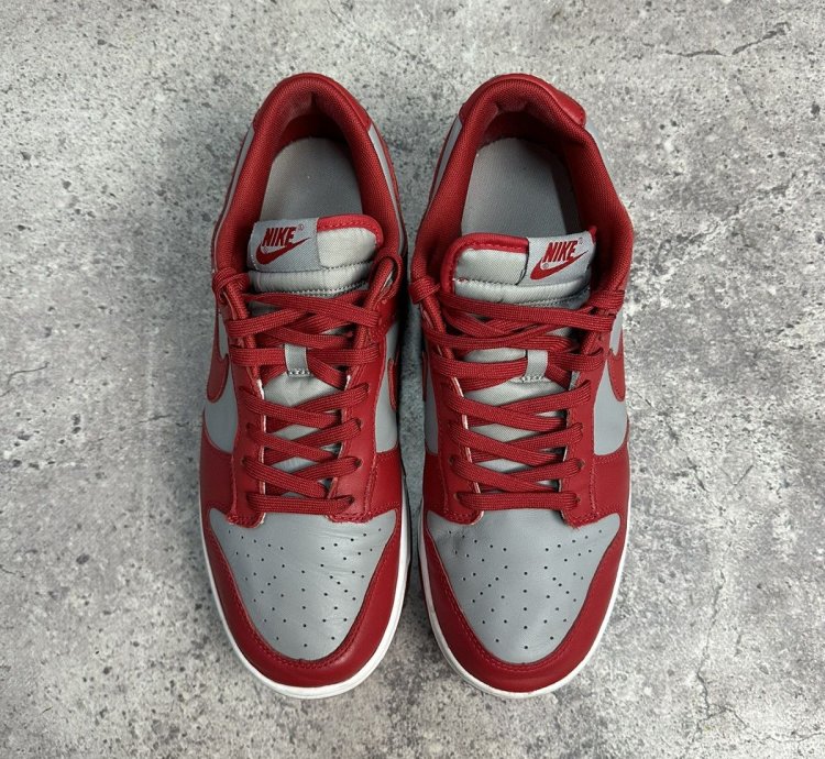 Vintage Nike Dunk Low Retro Medium Grey Varsity Red Unlv