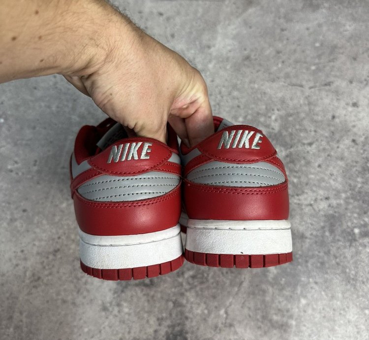 Vintage Nike Dunk Low Retro Medium Grey Varsity Red Unlv