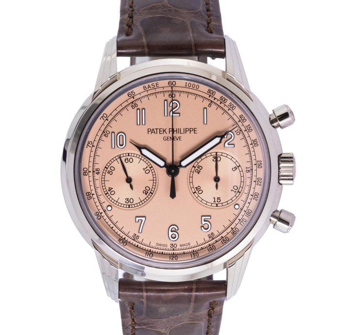Patek Philippe Complications Salmon Dial 750 Whitegold German Watch Fullset 2022