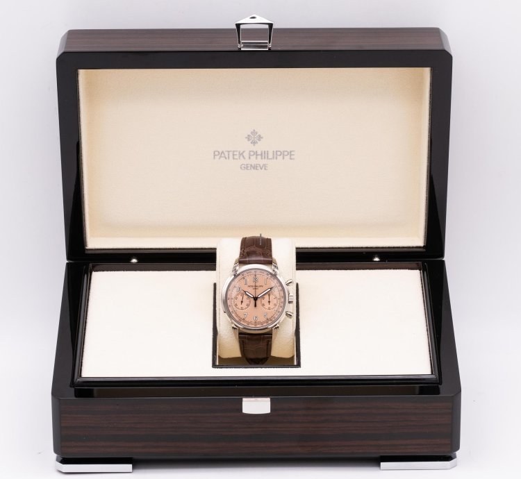 Patek Philippe Complications Salmon Dial 750 Whitegold German Watch Fullset 2022
