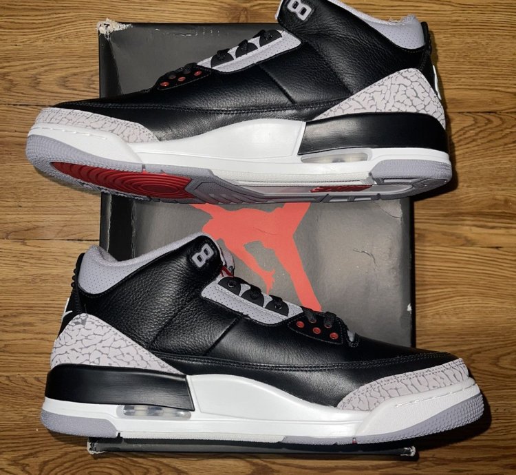 Nike Air Jordan 3 Black Cement Size 13 Men