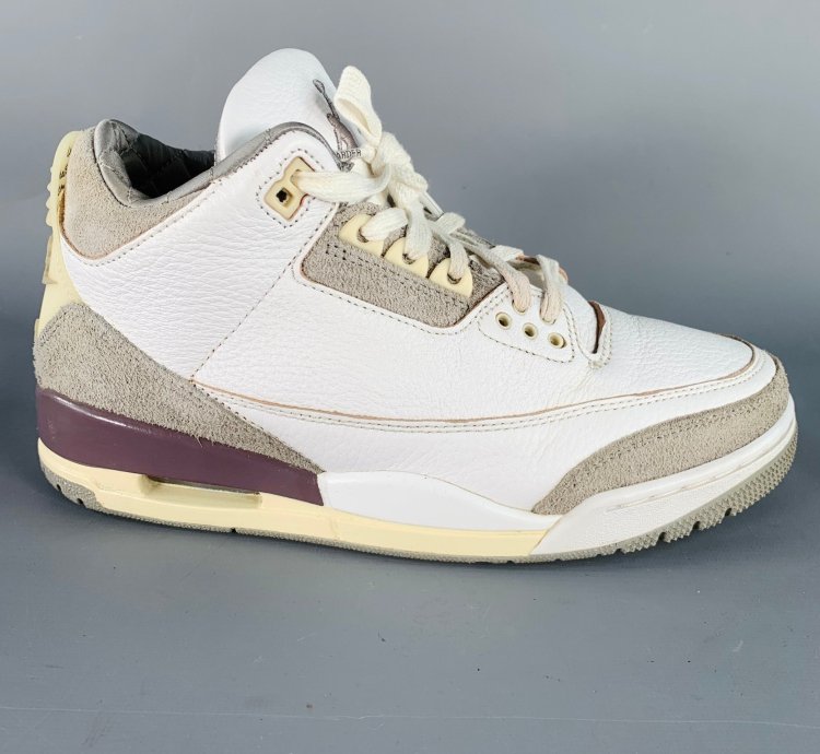 Nike Air Jordan 3 Retro Ma Maniere White Grey Leather Sneakers