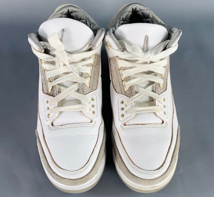 Nike Air Jordan 3 Retro Ma Maniere White Grey Leather Sneakers