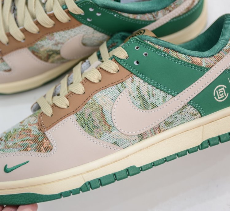 Nike Sb Dunk Low X Clot Beige Green Needle Xb3802-355 -