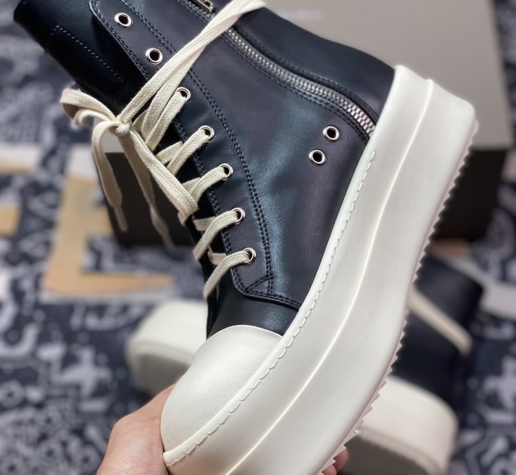 Rick Owens Rick Owens High-top Casual Shoes With Thick Bottom And