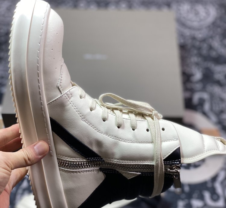 Rick Owens Rick Owens 23 Leather High Sneakersblackmilk Dark High12