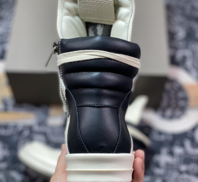 Rick Owens Rick Owens 23 Leather High Sneakersblackmilk Dark High12