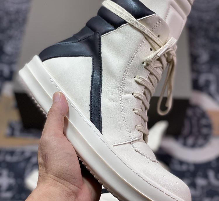 Rick Owens Rick Owens 23 Leather High Sneakersblackmilk Dark High12