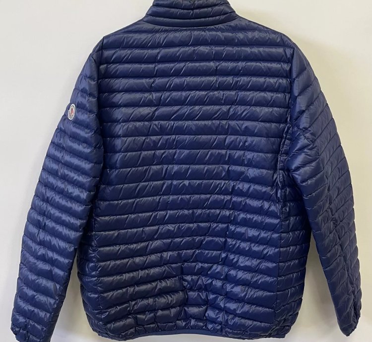Vintage Moncler Down Lightweight Zip Jacket Blue Mens Size 5 Full Zip